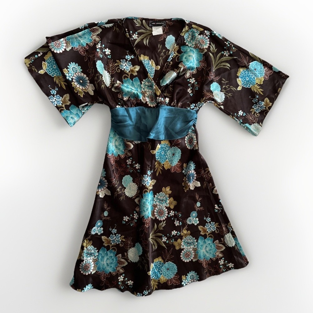 Jodi Kristopher Womens Y2K Babydoll Forest Fairy Dress 7/8 Blue‎ Brown Formal